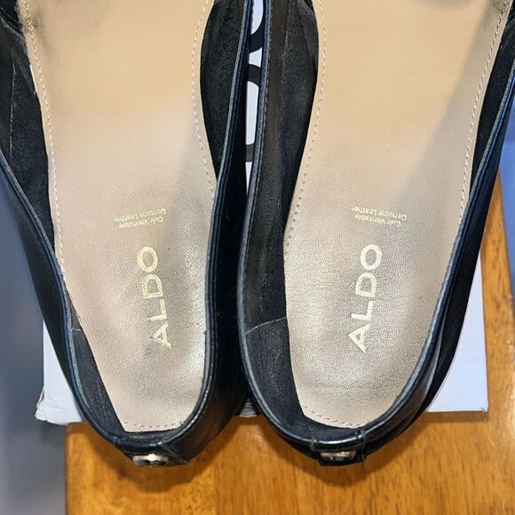 ALDO WOMEN’S VEADITH SLIP-ON BLACK LOAFER FLATS WITH BOX - Picture 8 of 9